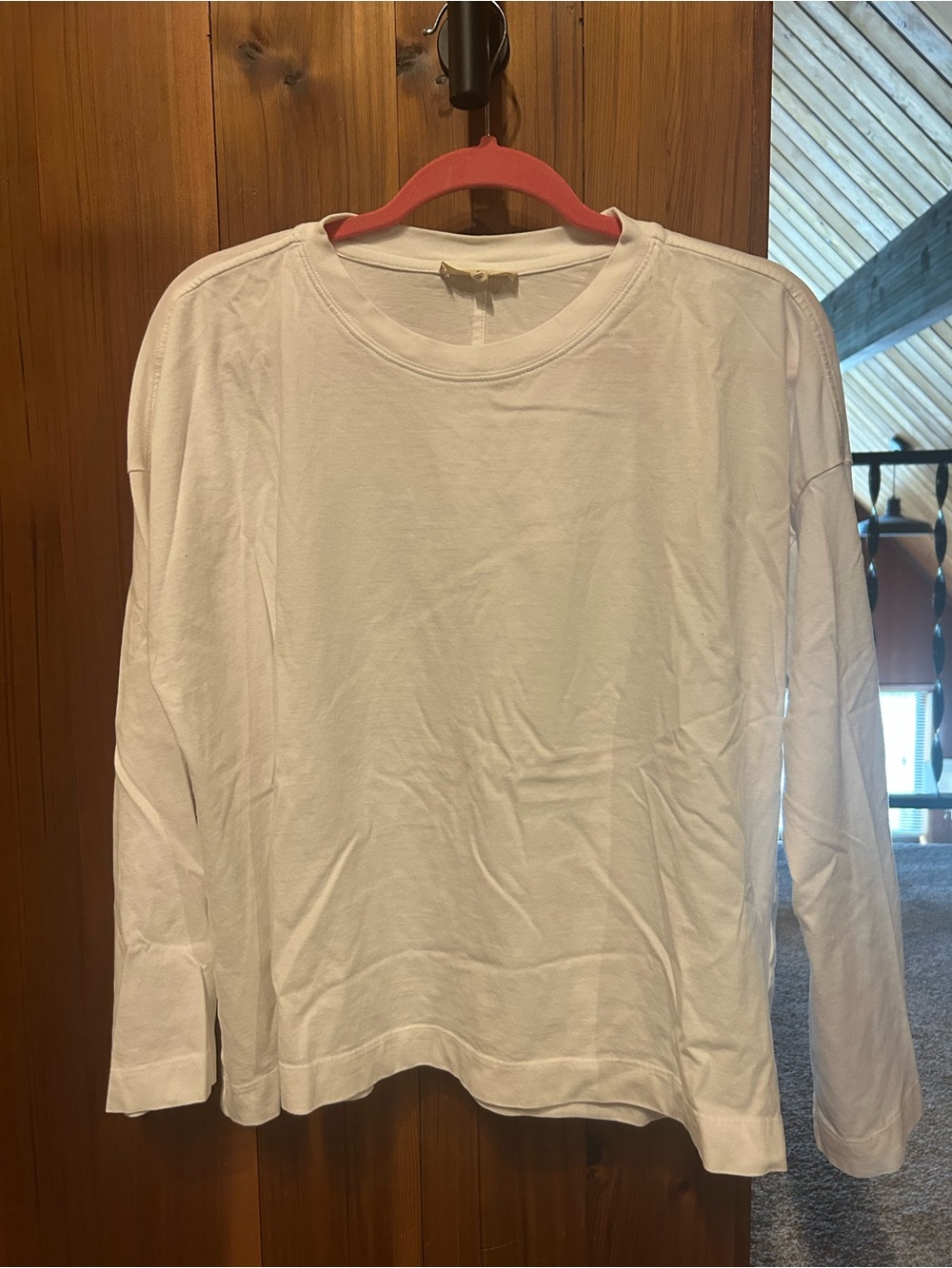 Madewell oversized White Long-Sleeve Crewneck Top